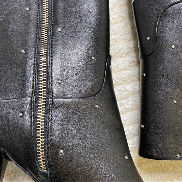 NWT All Saints black studded stiletto boots